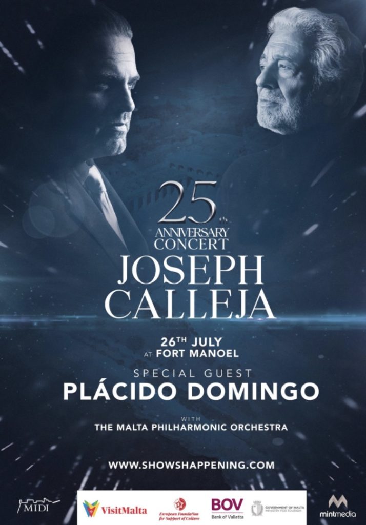 locandina evento di Joseph Calleja a Malta 