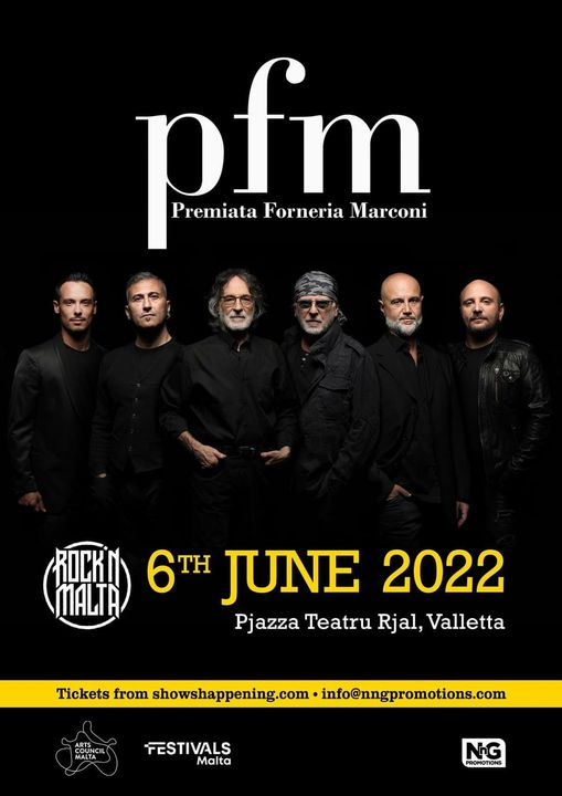 P.F.M. in concerto a Malta