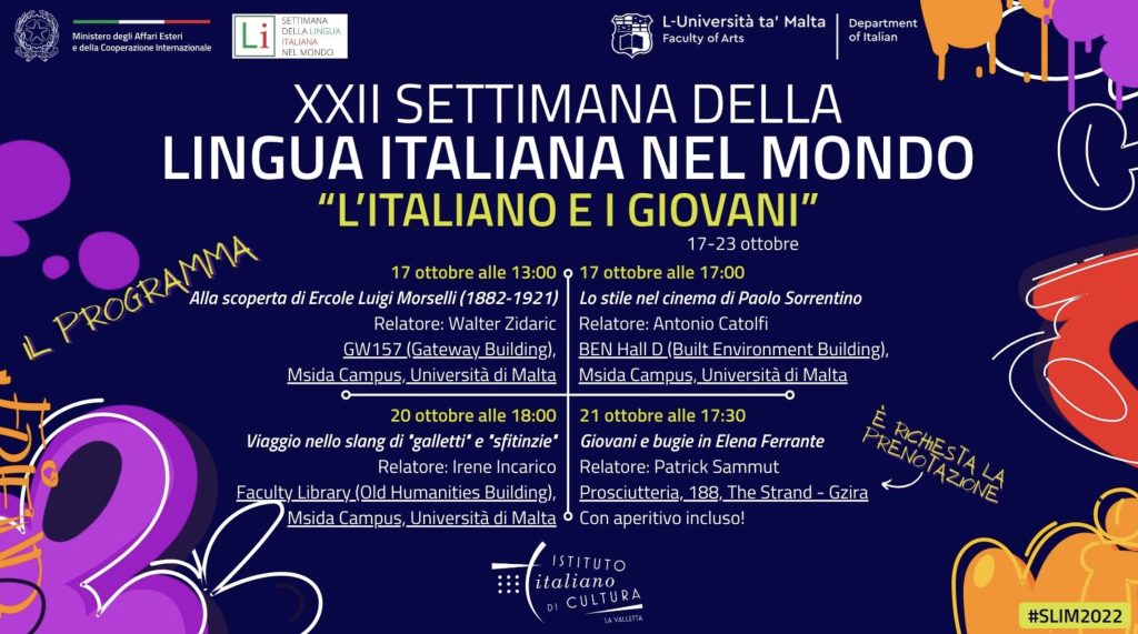 programma XXII Settimana della Lingua Italiana nel Mondo
