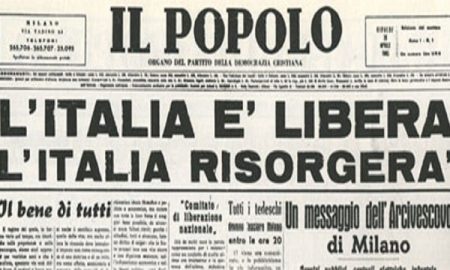 Alfredo Malgeri - giornale che annuncia la Liberazione