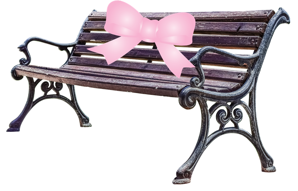 La panchina rosa - Fiocco Rosa sulla panchina