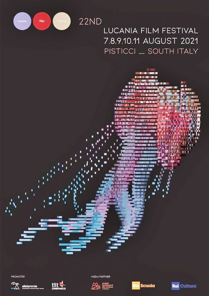Lucania Film Festival 2021 - Locandina Del Cinema con la medusa su sfondo nero