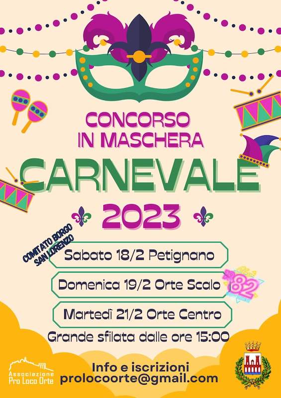 Carnevale Ortano: Concorso In Maschera