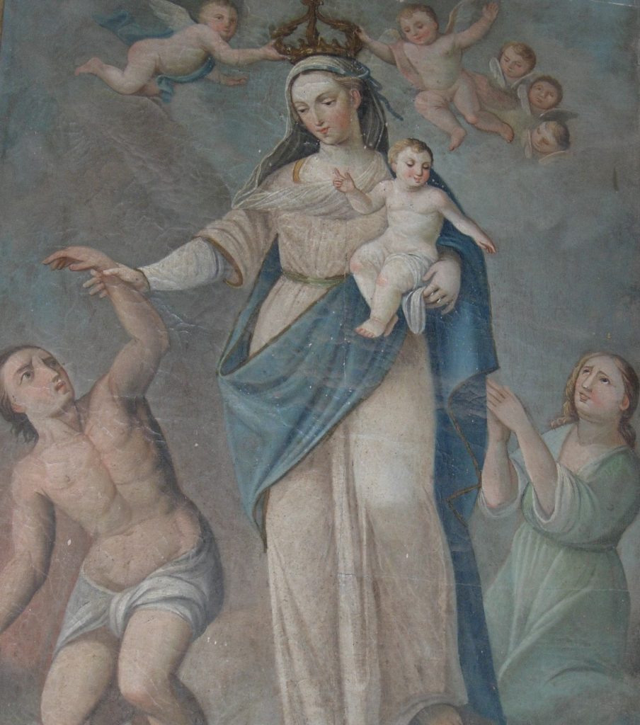 Santa Maria del Soccorso: quadro esposto presso la chiesa del soccorso