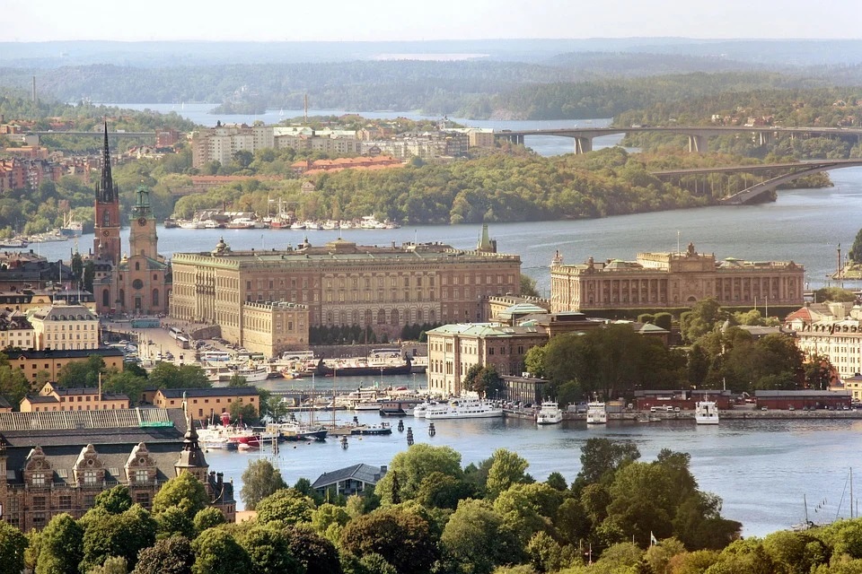 In Svezia Stoccolma la veduta del palazzo