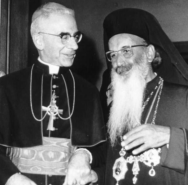 Francesco Carpino cardinale e col Patriarca Atenagora