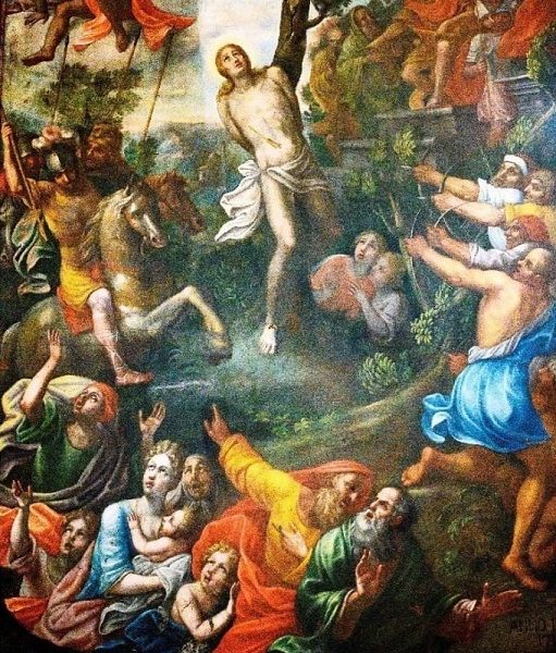 Dipinto Martirio Di San Sebastiano
