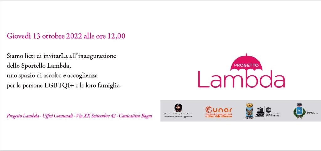 Invito Inaugurazione Sportello Lambda
