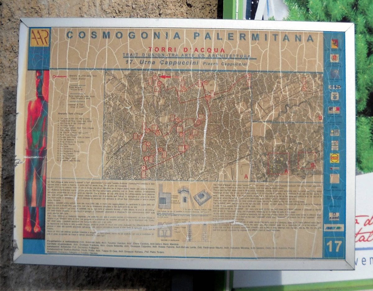 Torri d'acqua a Palermo: mappa