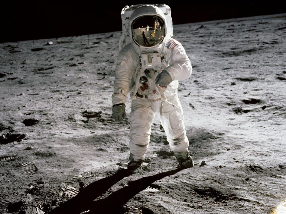 Aldrin Passeggia Sulla Luna