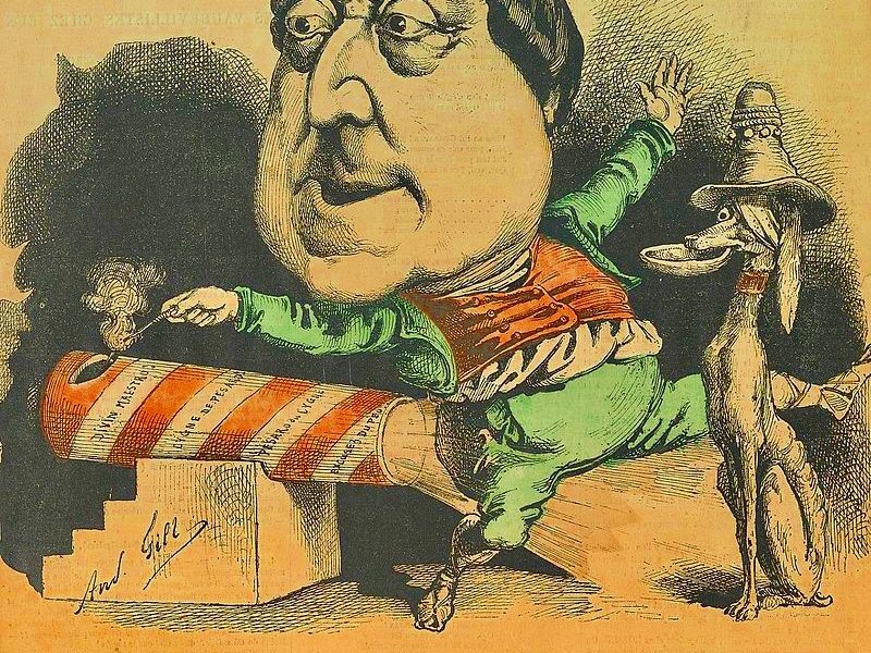Gioacchino Rossini a Parigi - Caricatura di rossini