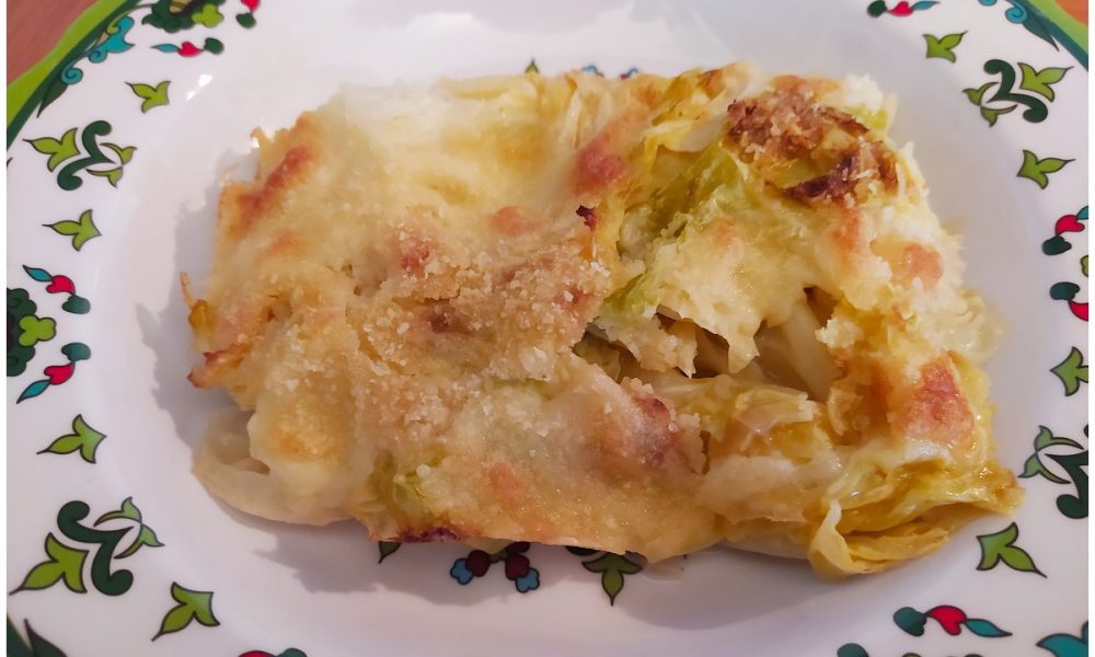 verza gratinata - piatto di verza al gratin