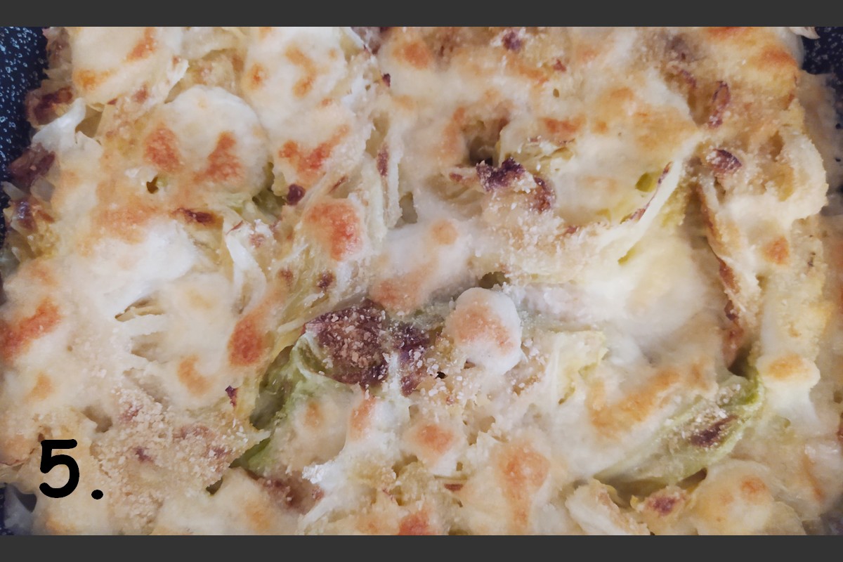 Verza gratinata - La verza appena sfornata