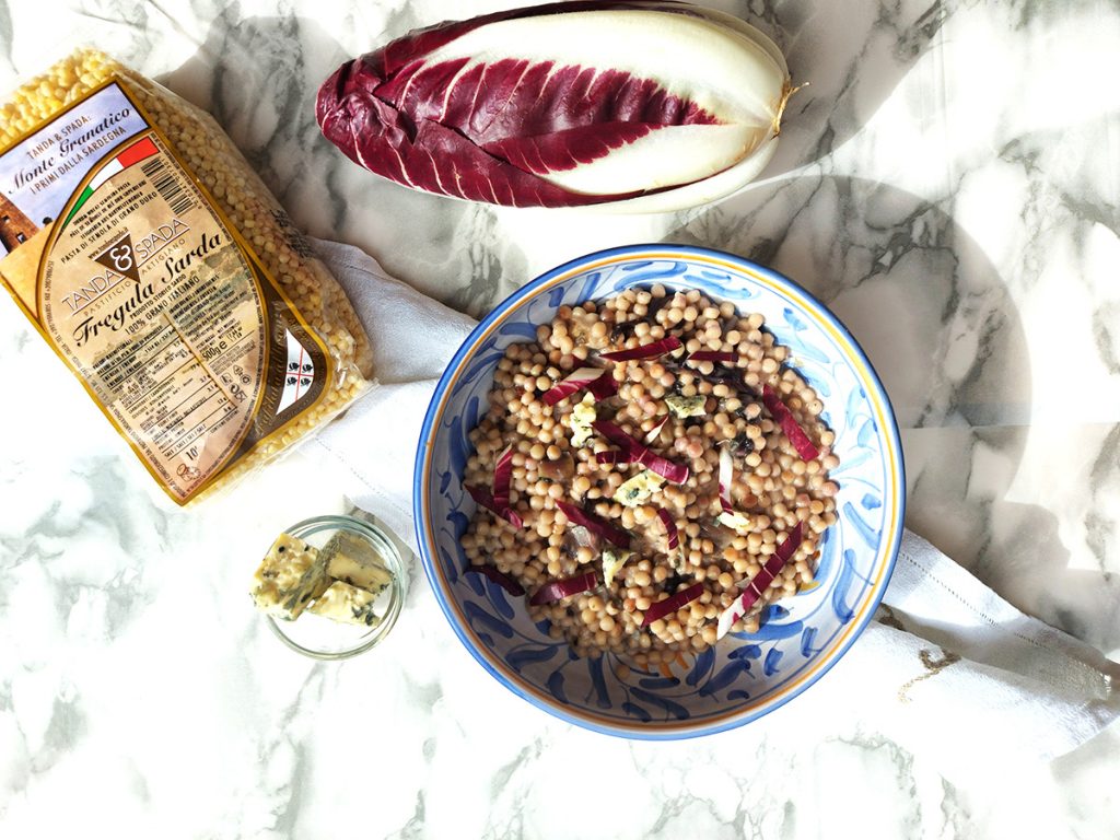 Fregola radicchio e gorgonzola - Copertina Marmo