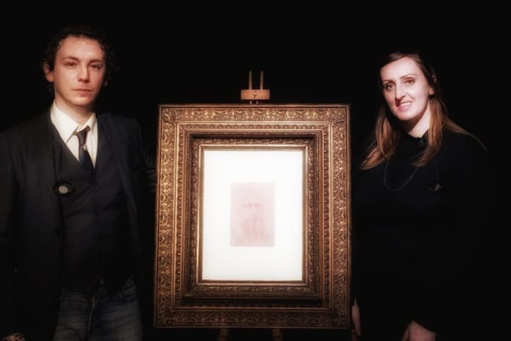 Cristo di Lecco Annalisa Di Maria con il ricercatore Andrea da Montefeltro