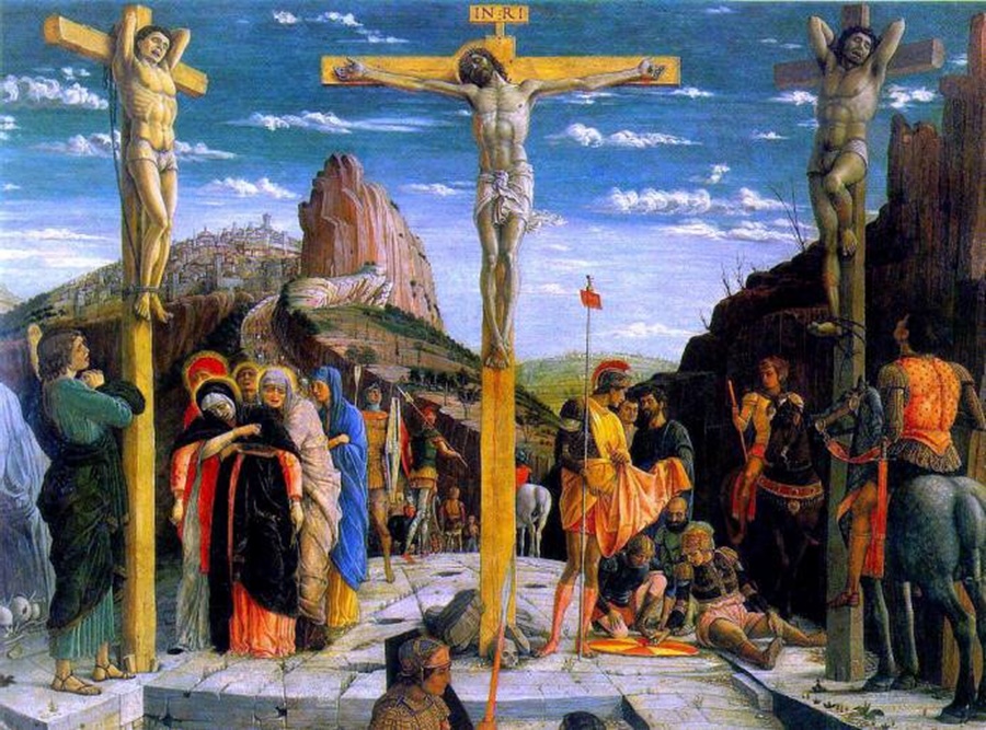 sposalizio della vergine del Prugino - opera del Mantegna