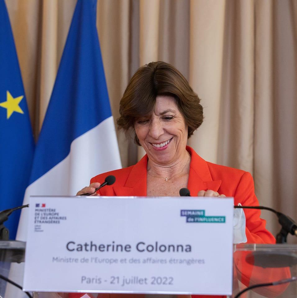 Catherine Colonna- La Ministra Che Tiene Un Discorso nel 2022