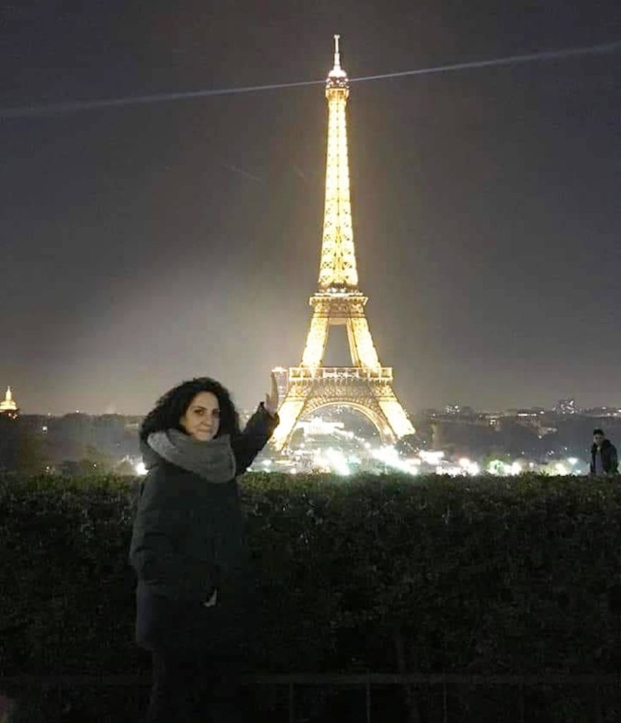 luci di notte- Di Notte sotto la torre Eiffel