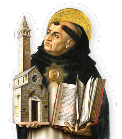 San Tommaso tra Italia e Francia- St Thomas Aquinas Page con simboli