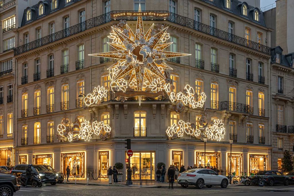 Visitare Parigi a Natale - Facade Noel Paris in foto