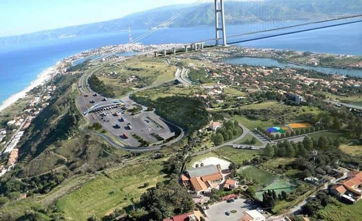 Immagine Virtuale Del Ponte Sullo Stretto Di Messina