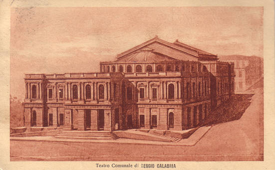 Reggio Calabria Teatro Cilea Cartolina Antica