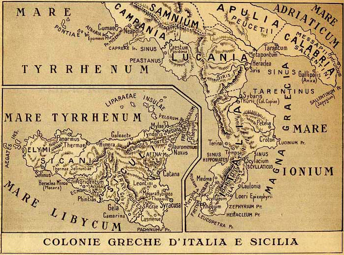 Cartina Magna Grecia