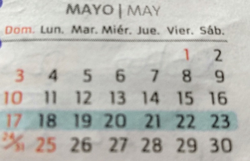 semana - Mayo
