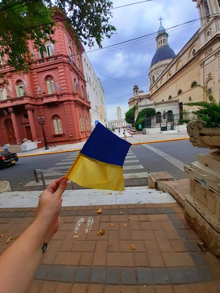 Ucrania - Bandera De Ucrania En Rosario