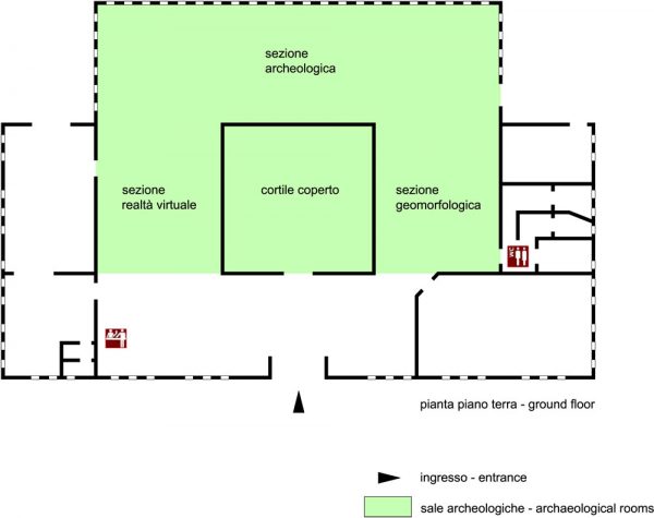 La piantina del centro turistico culturale di San Basilio