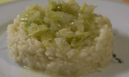 Il risotto cappuccia con insalata Lusia IGP