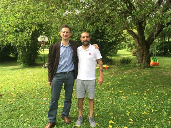 Enrico Spolaore con Alessandro, il blogger di itRovigo