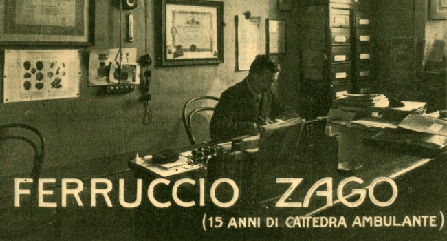 Immagine di Ferruccio Zago alla sua scrivania