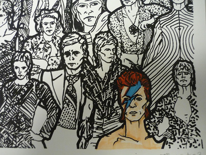 Disegno di David Bowie