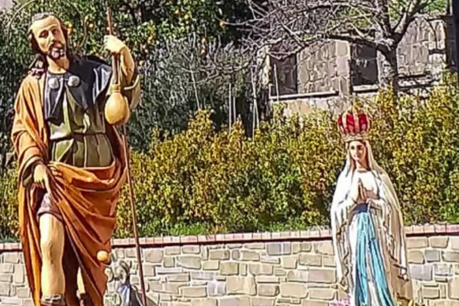 Le immagini di San Rocco e della Madonna