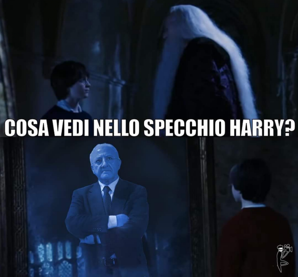 Harry Potter che vede Vincenzo De Luca