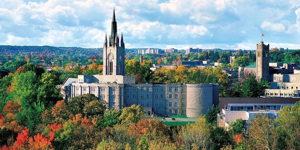 University of Western Ontario, veduta dall'alto con logo