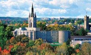 University of Western Ontario, veduta dall'alto con logo