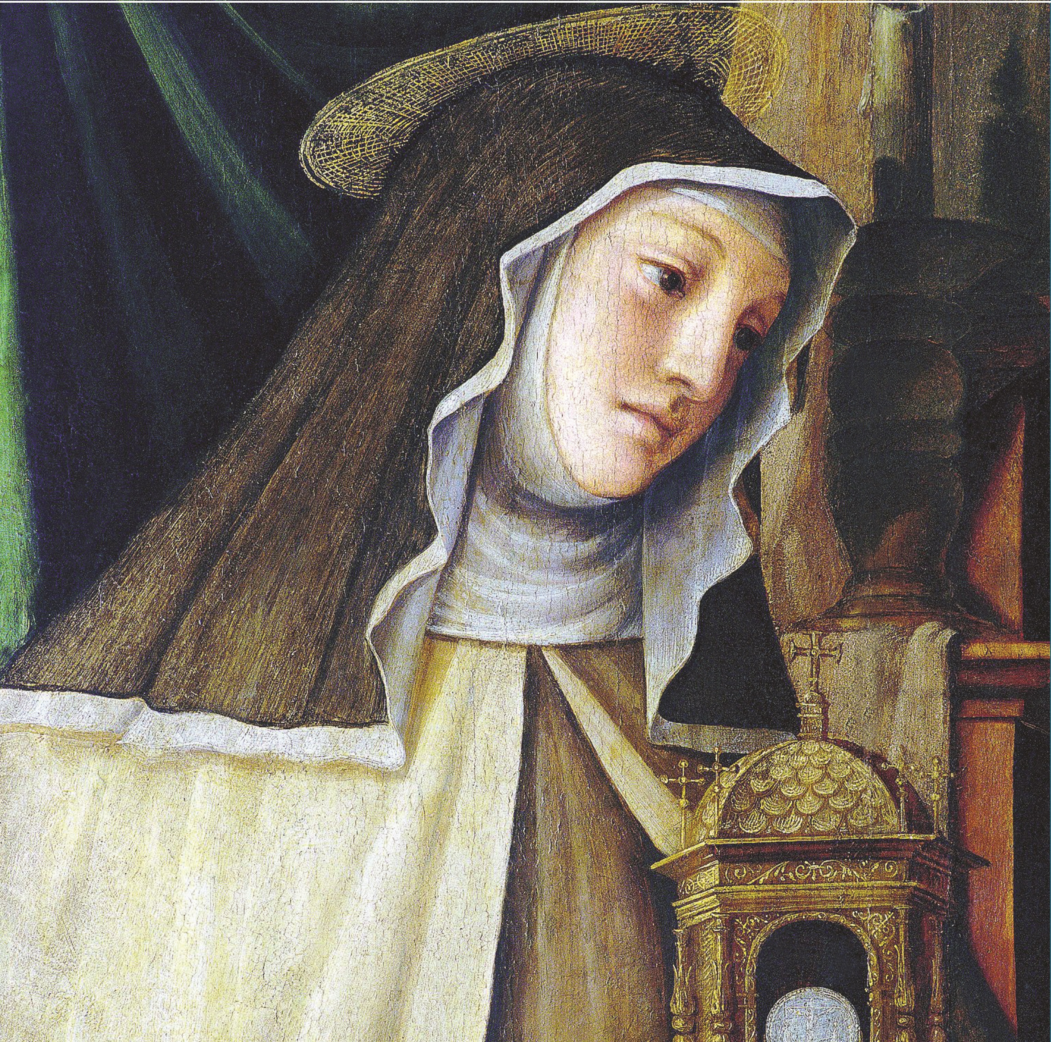 Santa Chiara - la santa in un dipinto