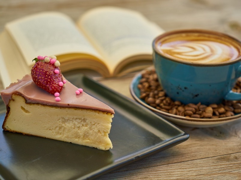 Coffee And Cake Near Book
