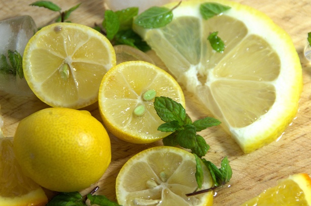 Risotto - limoni tagliati a metà