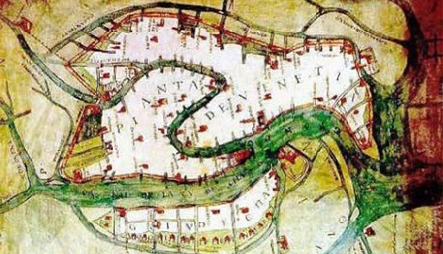 Cartografia Venezia Sabbadino 1600 Anni