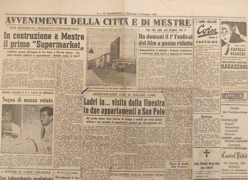 Prima pagina d'annata del Gazzettino