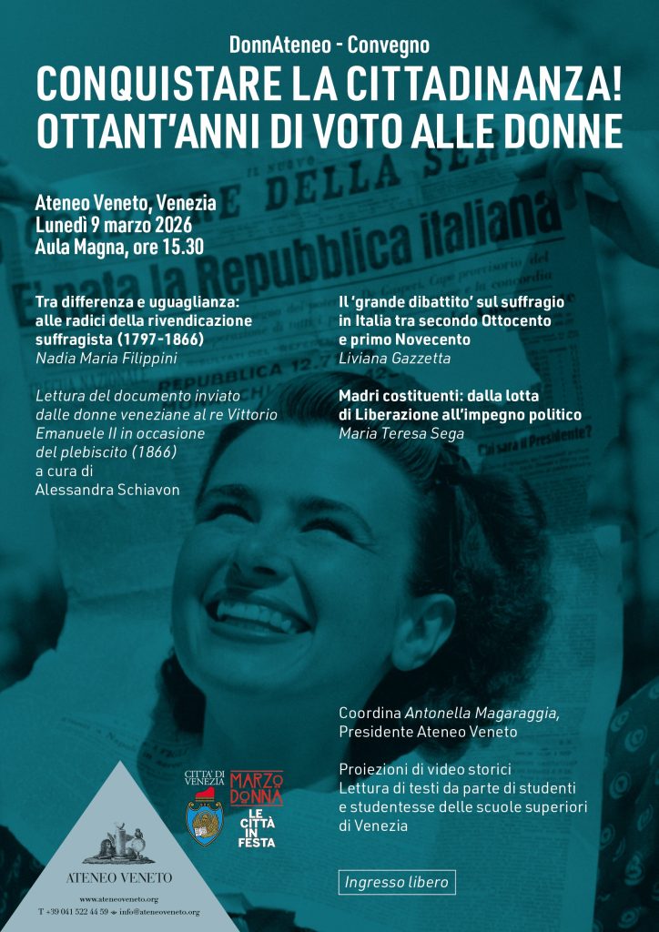 Locandina Ateneo 80 Anni Voto Alle Donne