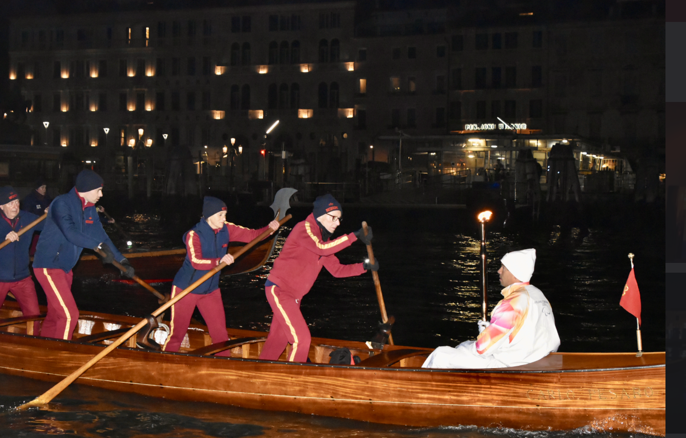 Paralympische Flamme von Venedig