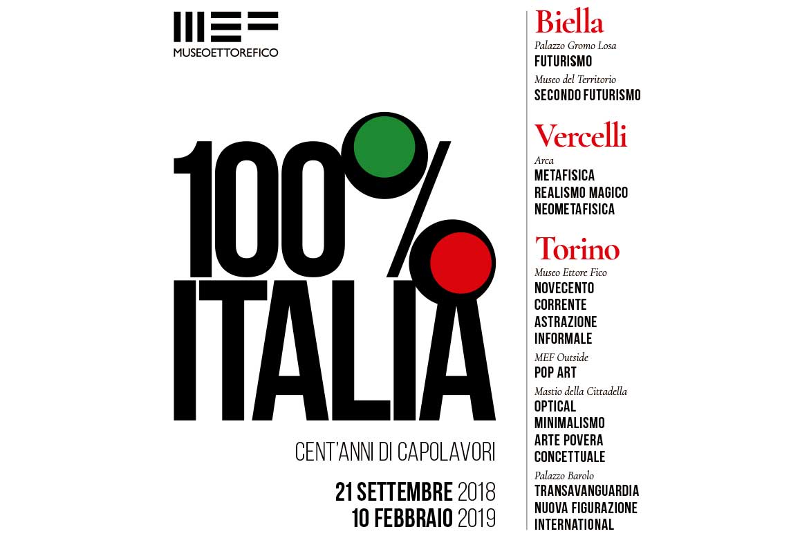 «100% Italia. Cent'anni di capolavori.»