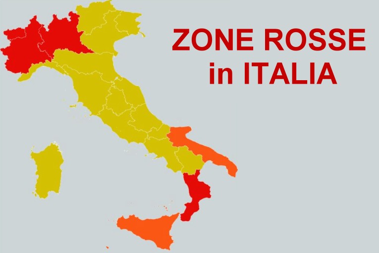 Regioni Rosse Italia e consegne a domicilio