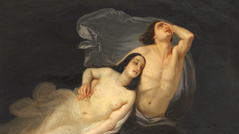 Paolo e Francesca nel vortice infernale
