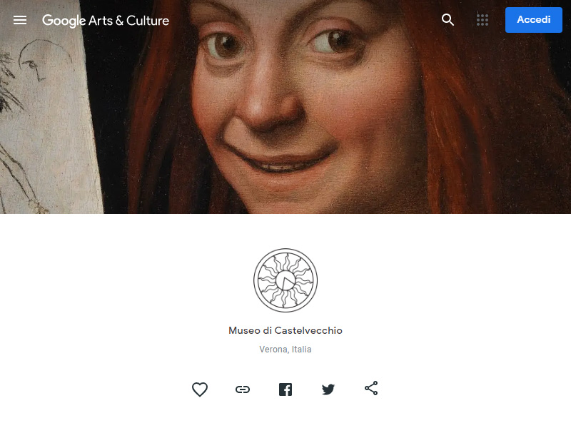 La pagina di Google Arts & Culture dedicata al museo di Castelvecchio