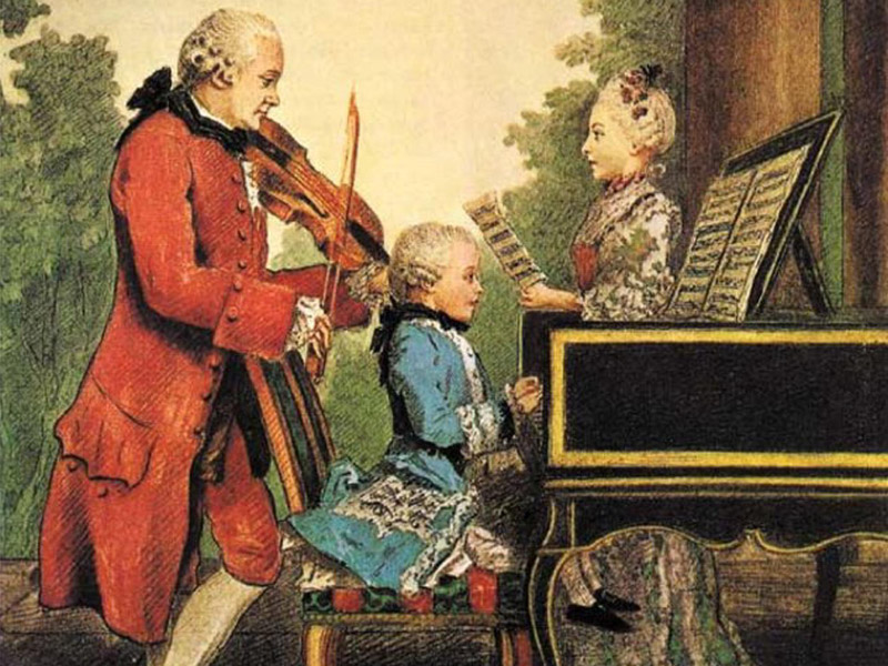 Wolfang Amadeus Mozart e la famiglia